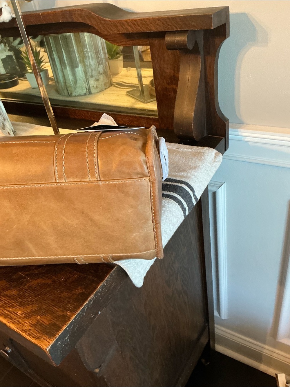 Frye Tan Leather Satchel - Picture 9 of 12